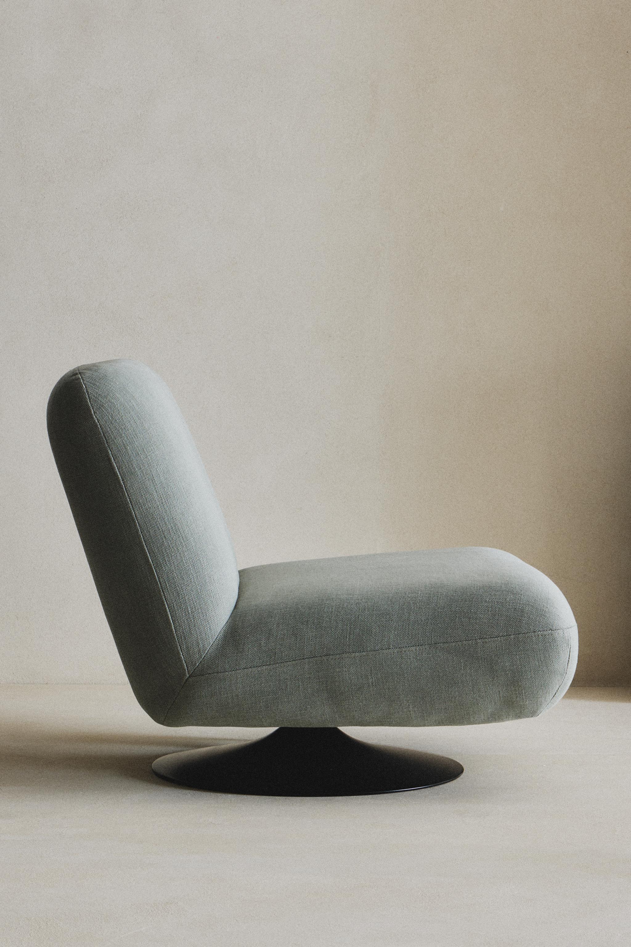 SWIVEL COTTON ACCENT CHAIR - Duck blue | ZARA United States