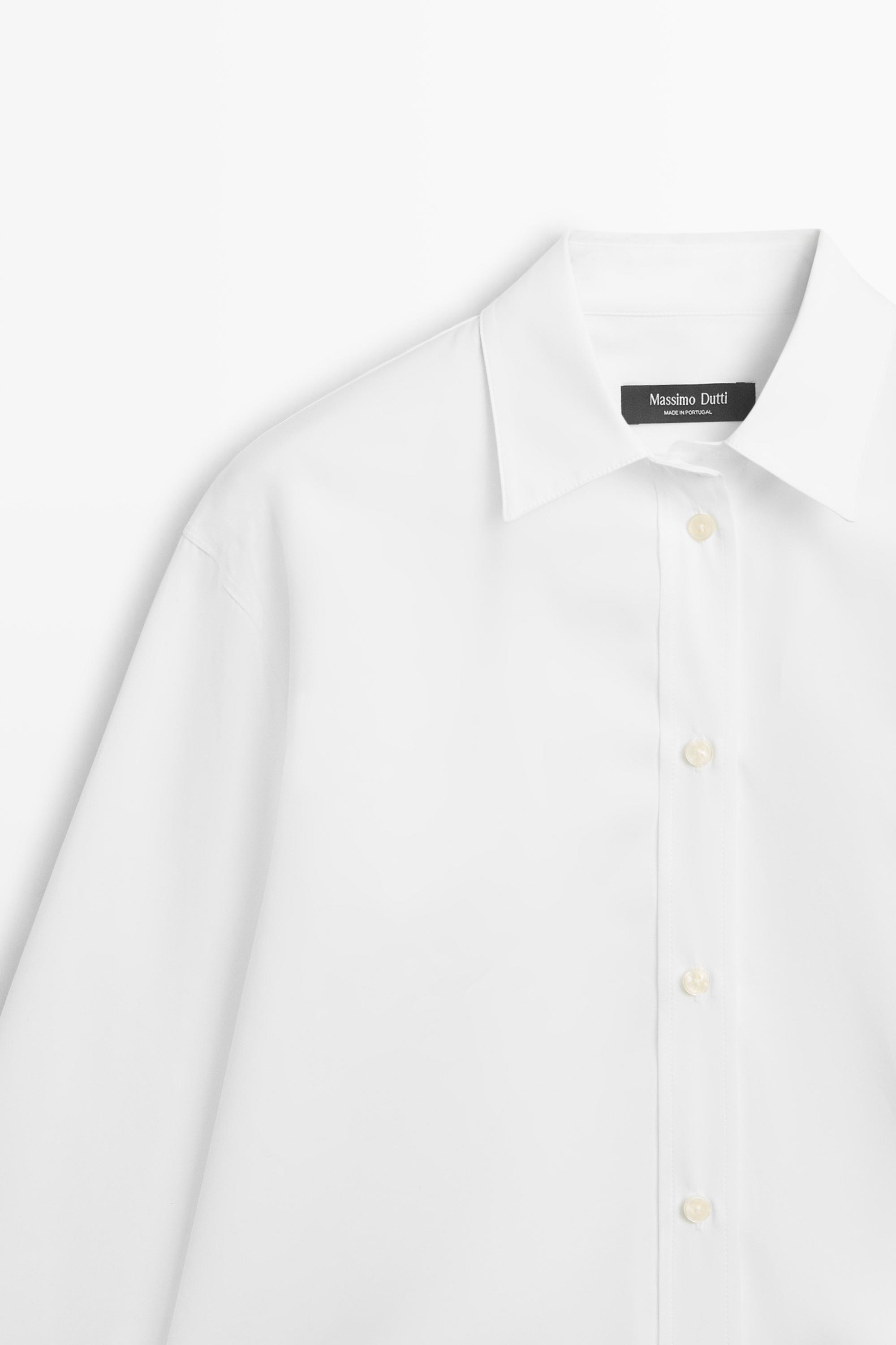 Chemise oversize popeline 100 % coton