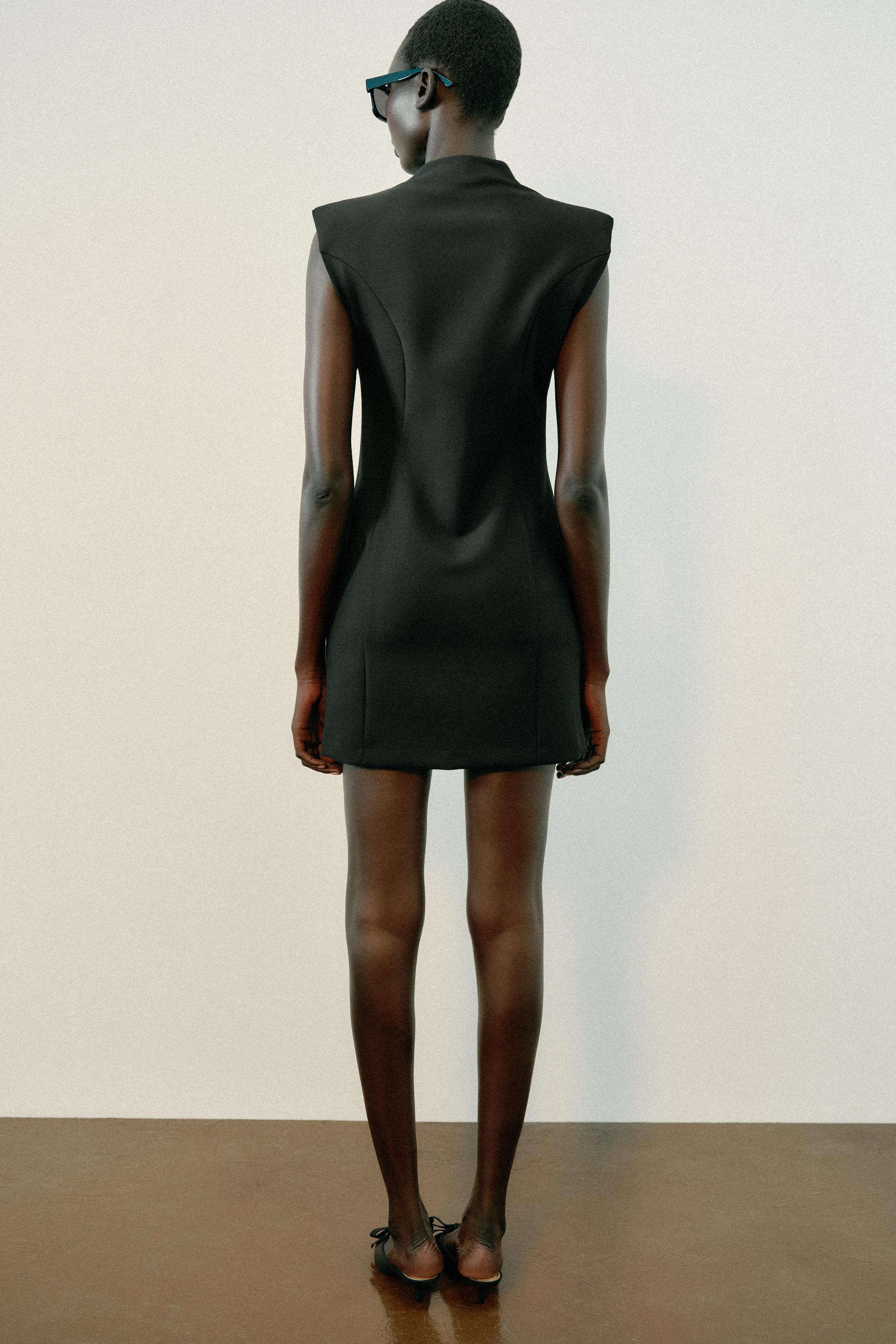 Женские платья Zara SHOULDER PAD MINI DRESS — фото 7