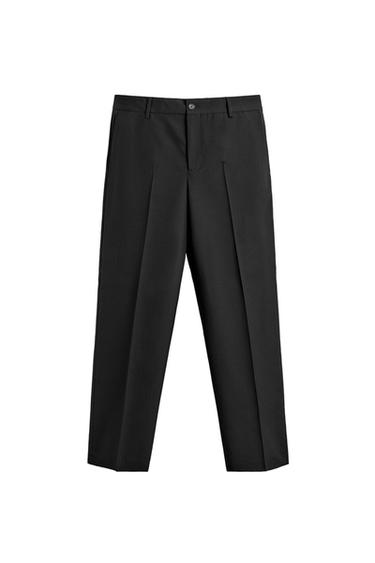 PANTALÓN TRAJE 100% LANA - Negro de Zara