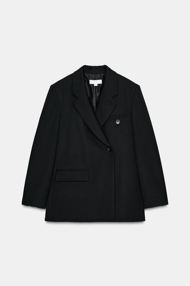 BLAZER CROISÉ OVERSIZE - Noir de Zara - Image 5
