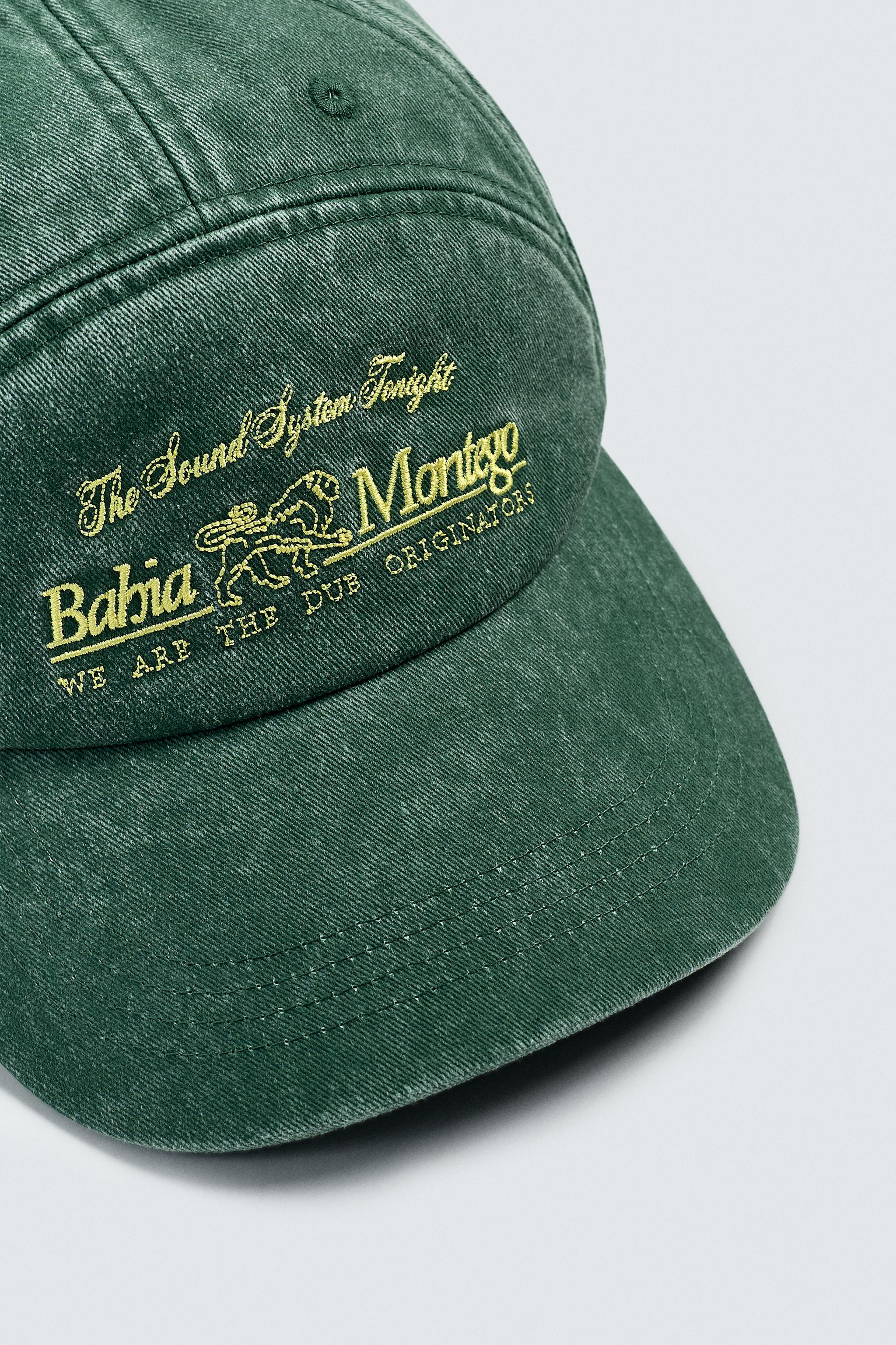 CONTRAST EMBROIDERED WASHED CAP