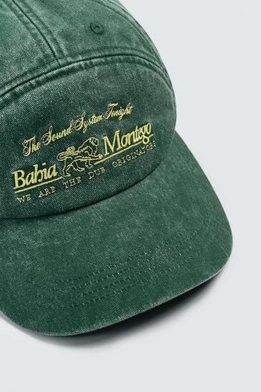 CASQUETTE DÉLAVÉE BRODERIE CONTRASTÉE - Vert de Zara - Image 5