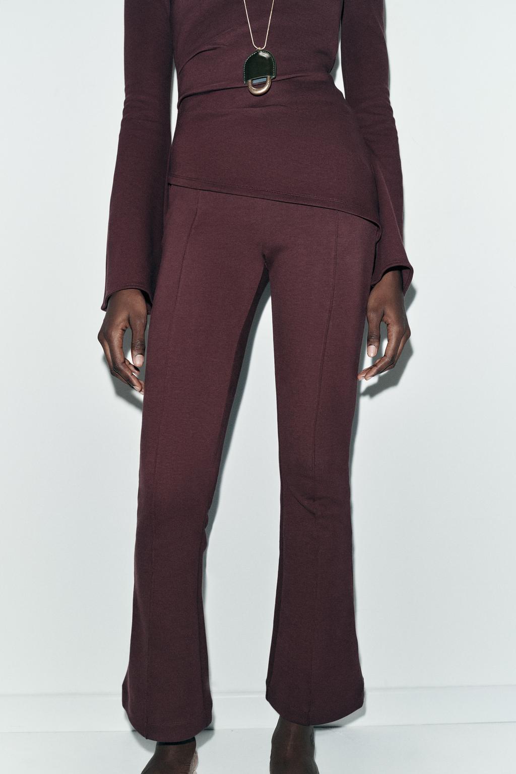 INTERLOCK FLARE PANTS WITH PINCH SEAMS - image 2