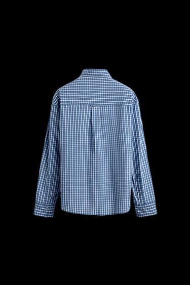 RELAXED FIT CHECK SHIRT - Blue by Zara