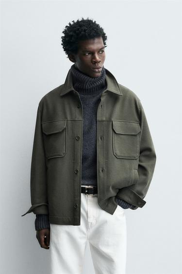 SOBRECAMISA ESTRUCTURA CONFORT - Verde oscuro de Zara