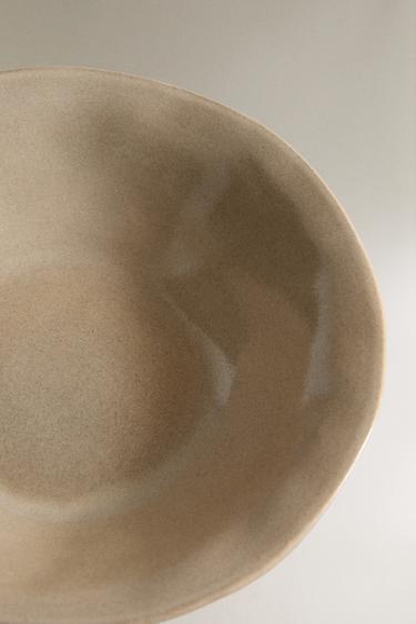 IRREGULAR STONEWARE BOWL - Taupe grey by Zara - Image 2