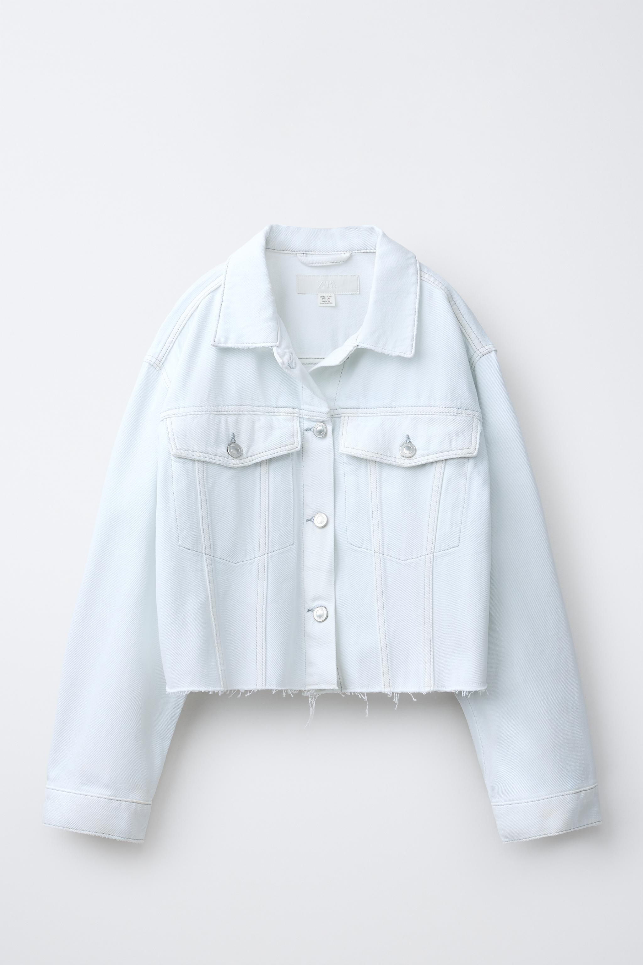 クロップド丈デニムジャケット - ブルーイッシュ | ZARA Japan / 日本