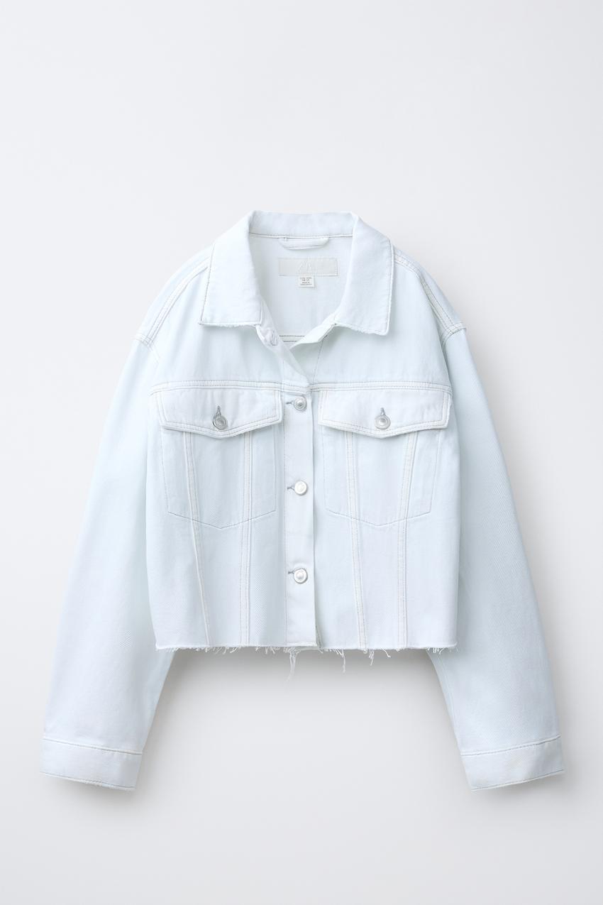 クロップド丈デニムジャケット - ブルーイッシュ | ZARA Japan / 日本