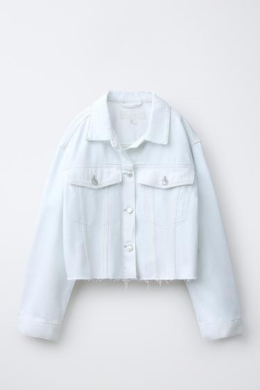 CROPPED DENIM JACKET - Bluish by Zara