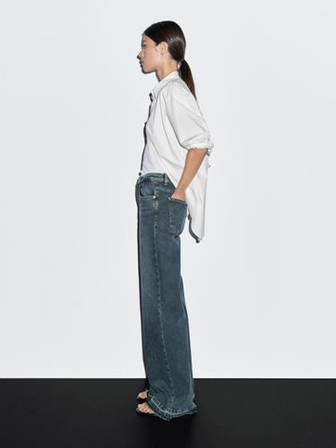 Zara Mid-rise bell bottom jeans - Mid-blue