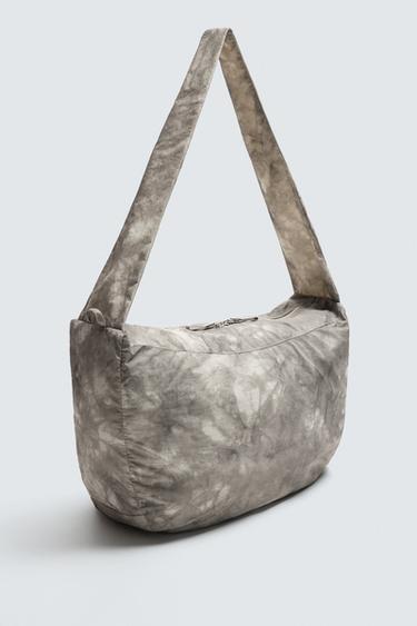 SAC EN NYLON À EFFET USÉ - Gris de Zara - Image 3