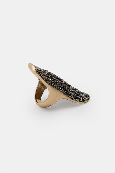 SHUTTLE GLITTER RING - Anthracite grey by Zara - Image 2