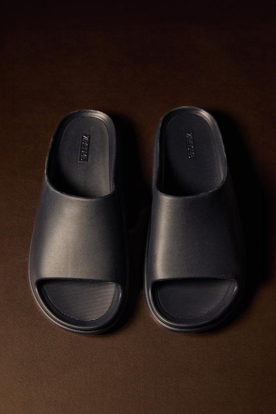 POOL SLIDES - Navy Blue | ZARA United States
