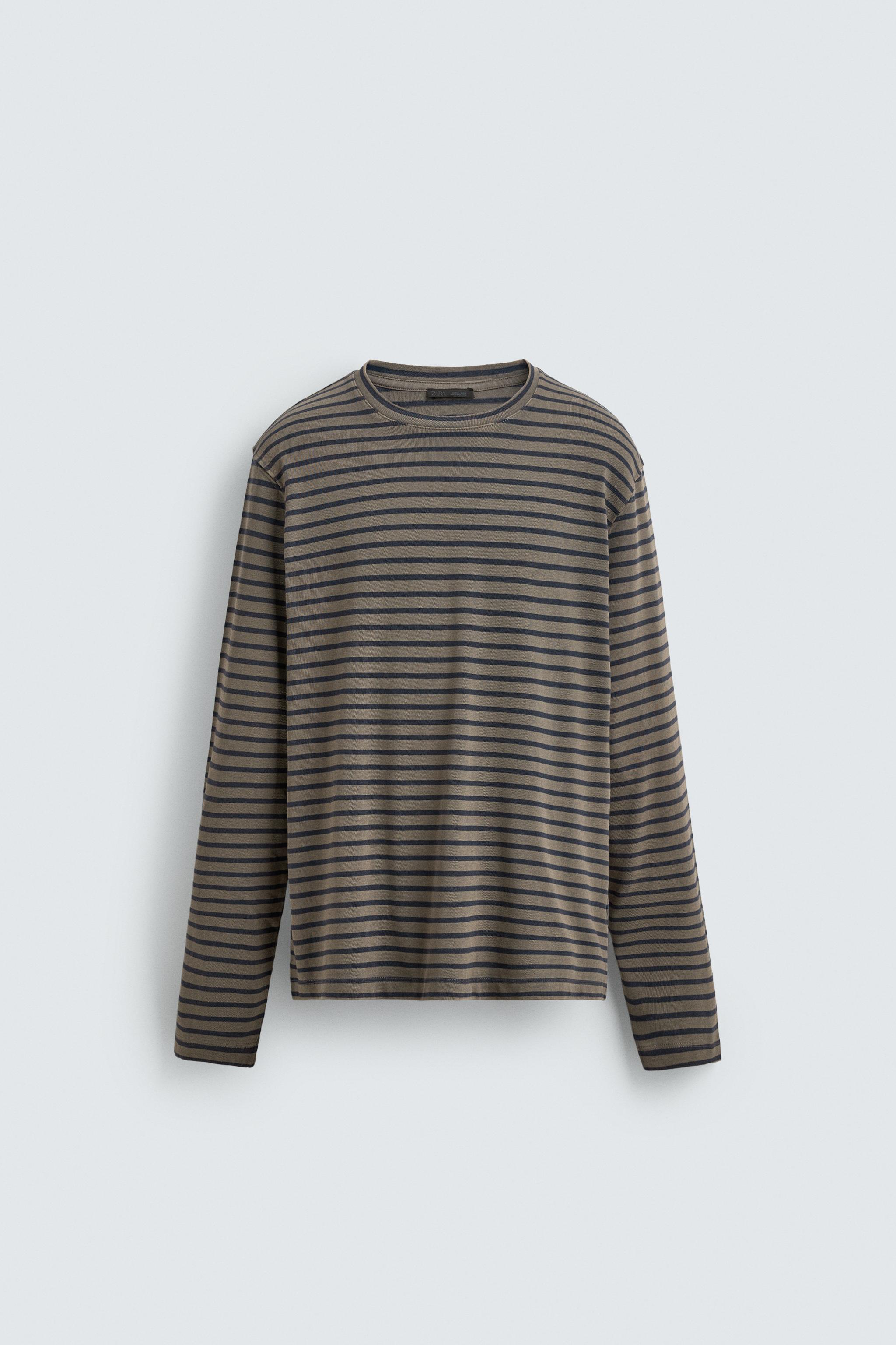 WASHED STRIPED T-SHIRT