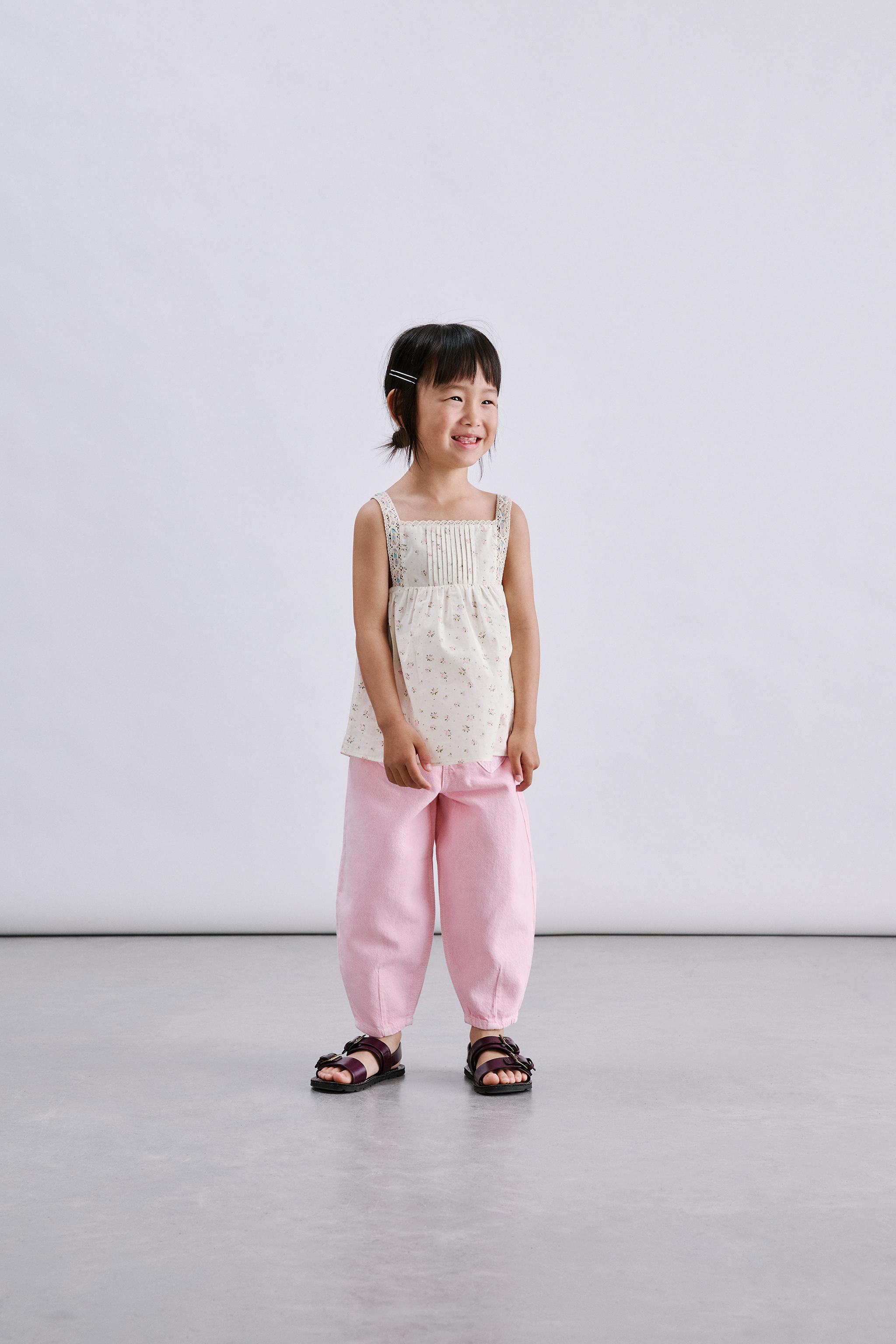Детские джинсы Zara TWILL BAGGY PANTS WITH HEART POCKETS