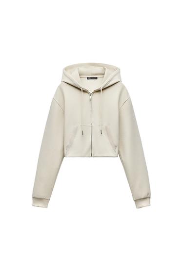 CROPPED INTERLOCK SWEATSHIRT
