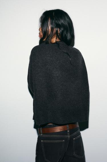 SOFT-TOUCH KNIT JUMPER - Dark grey marl by Zara - Image 3