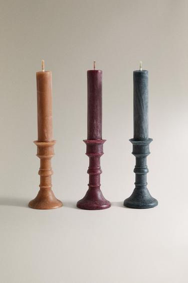 SET OF SCENTED CANDLESTICK CANDLES (SET OF 3) - whisky by Zara - Image 0