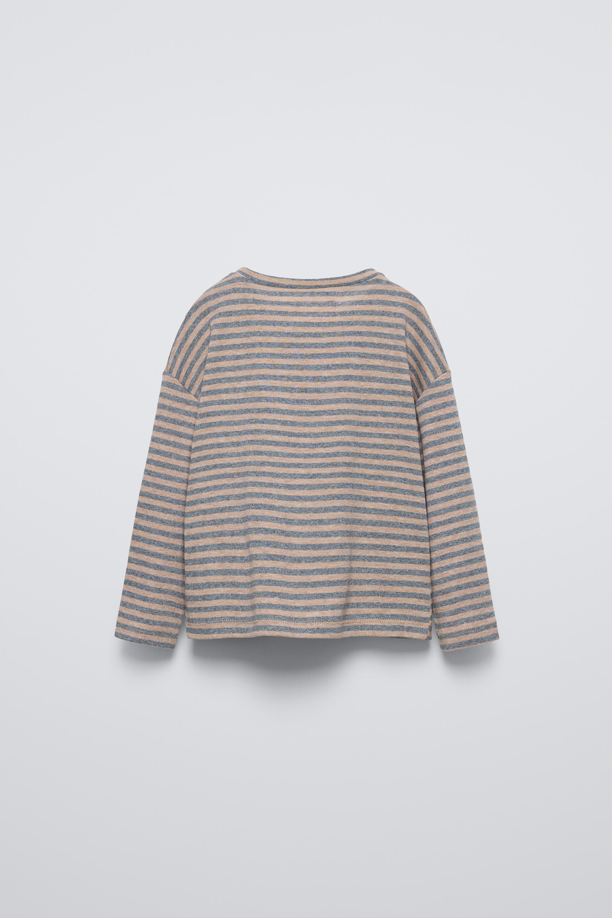 STRIPED T-SHIRT - Gray marl | ZARA United States