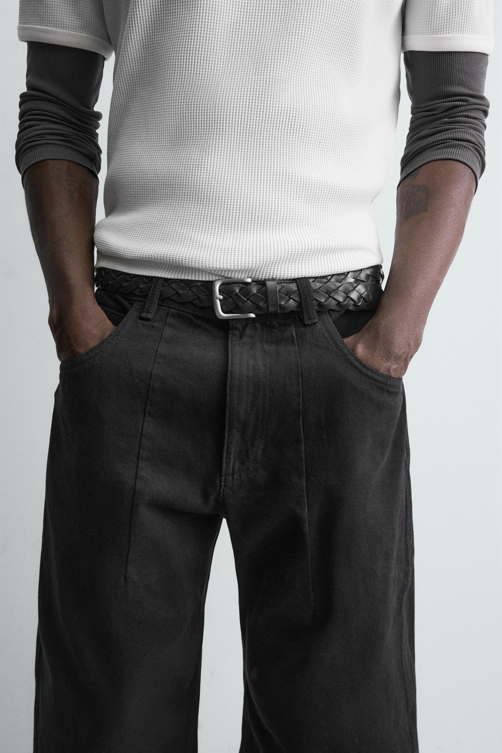 ZIPPERED BALLOON FIT JEANS