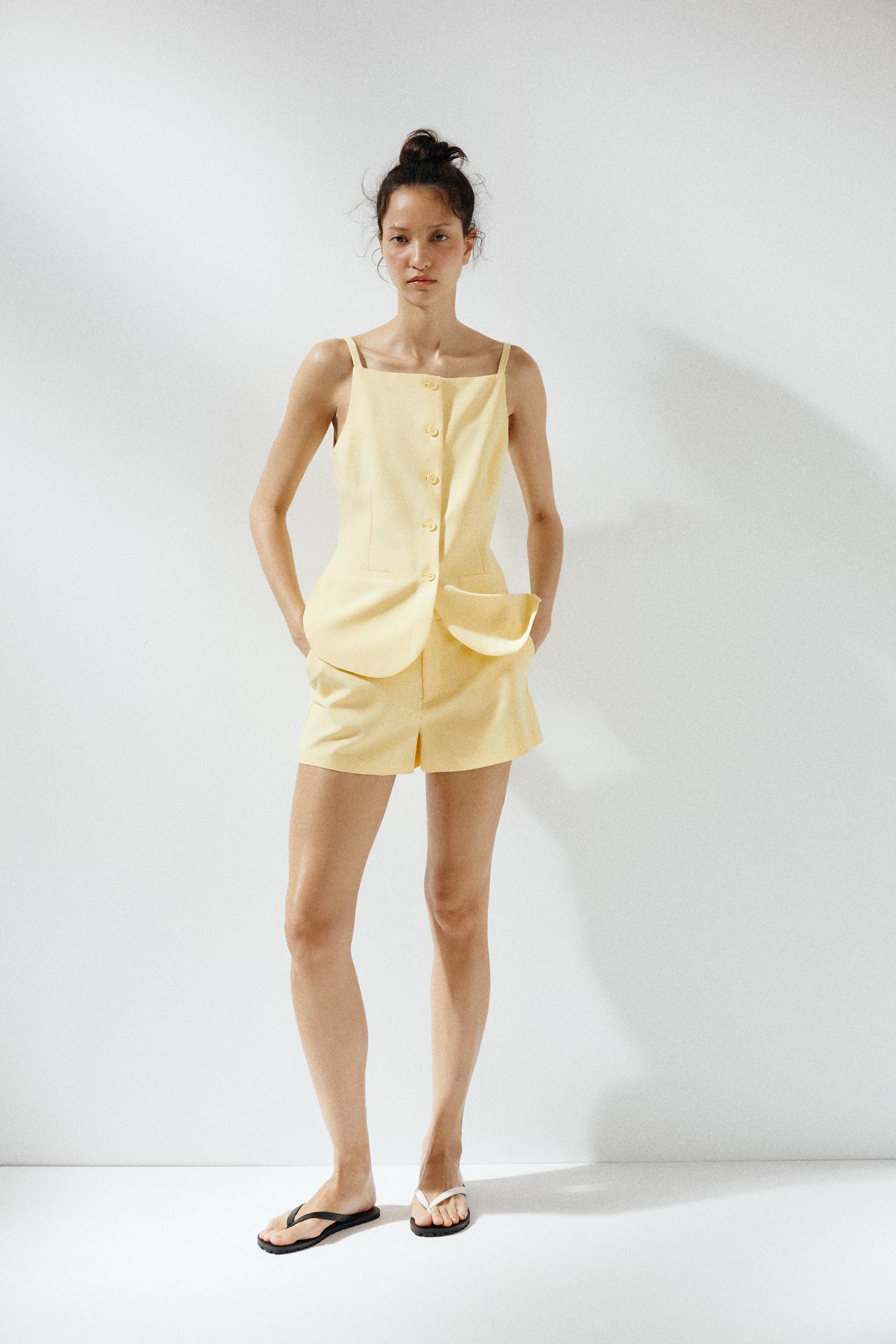 ZARA ミニショートパンツ 4661/500 MINI SZORTY - Ecru | ZARA Polska / Poland