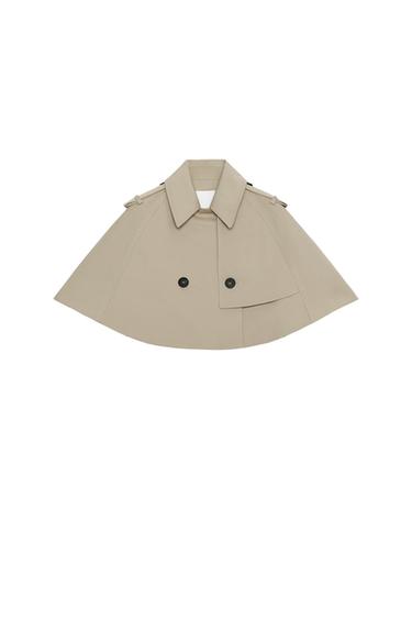 Zara ZW COLLECTION LIMITED EDITION CROPPED TRENCH COAT - Mid khaki