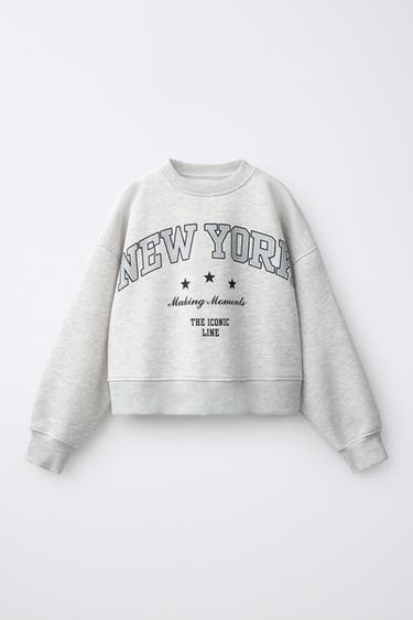 SUADERA VARSITY GLITTER - Gris vigoré de Zara - Imagen 0