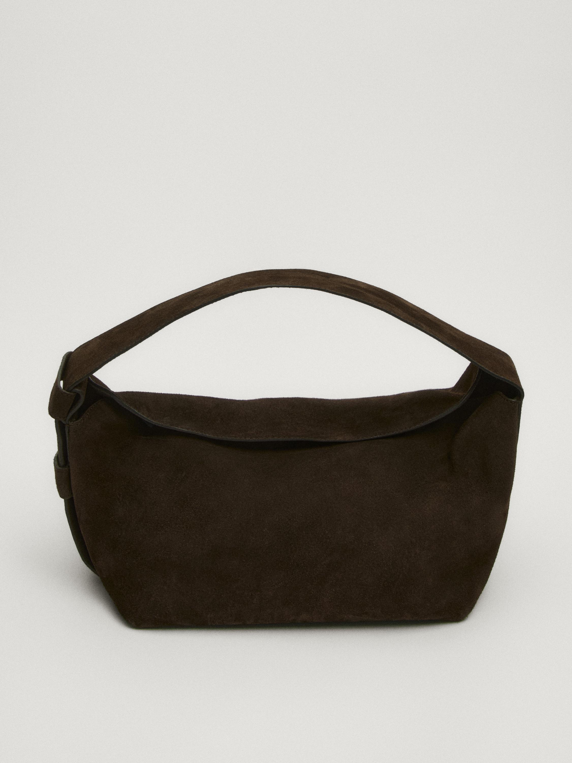 Sac porté épaule en cuir et croûte de cuir