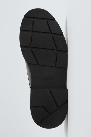 STITCHED LEATHER SHOES - Black by Zara - Image 6