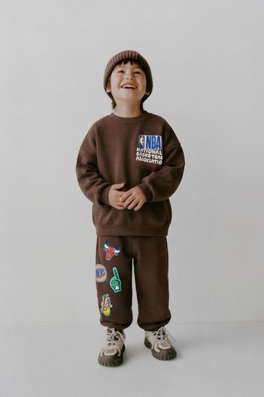 Zara NBA JOGGING SWEATSHIRT AND JOGGER PANTS SET - MULTI TEAMS - Brown