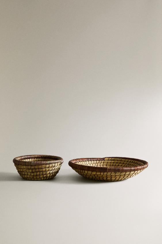 ROUND WOVEN BASKET - Lys beige | ZARA Norge / Norway