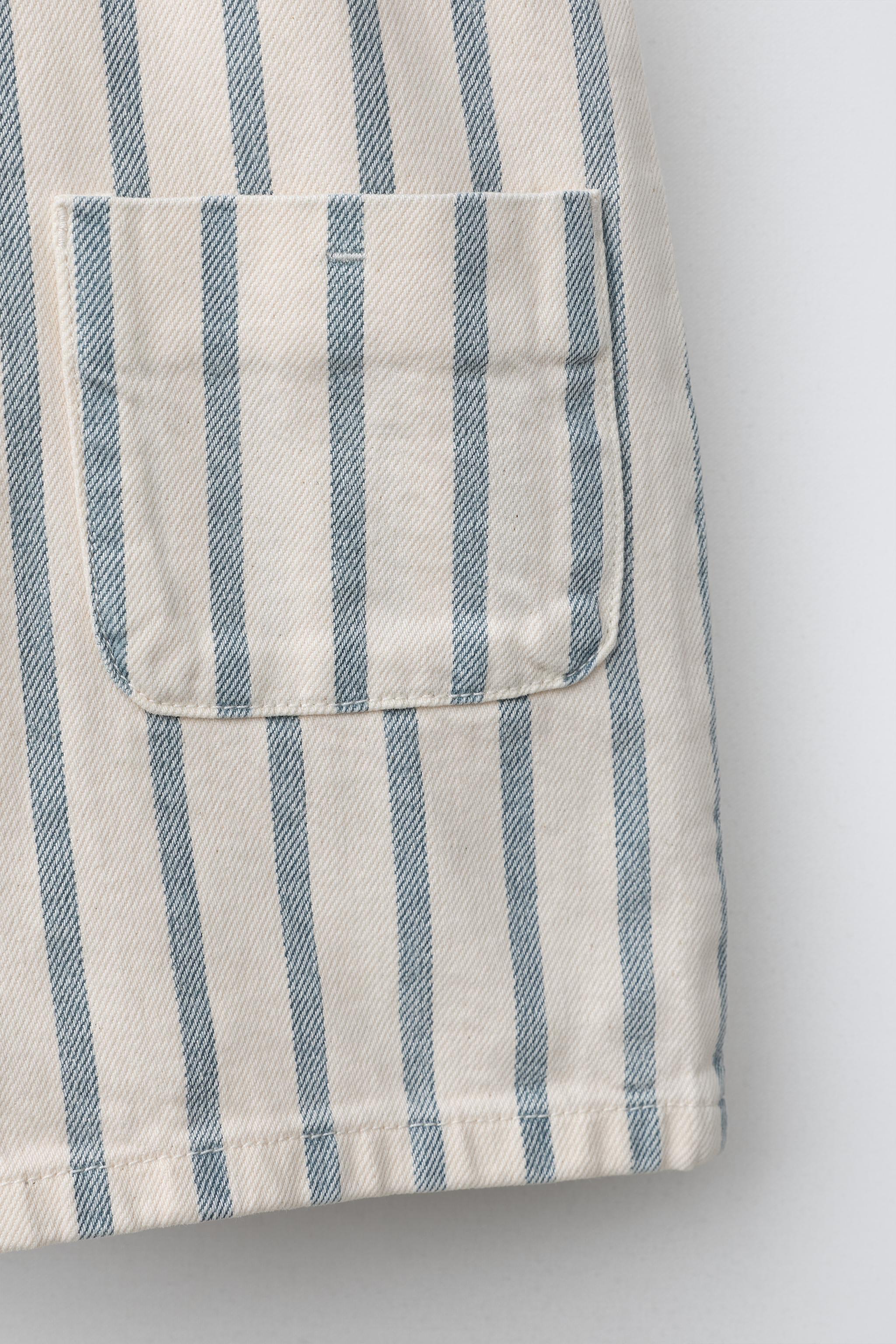 Детские шорты Zara STRIPED OVERALL SHORTS — фото 5