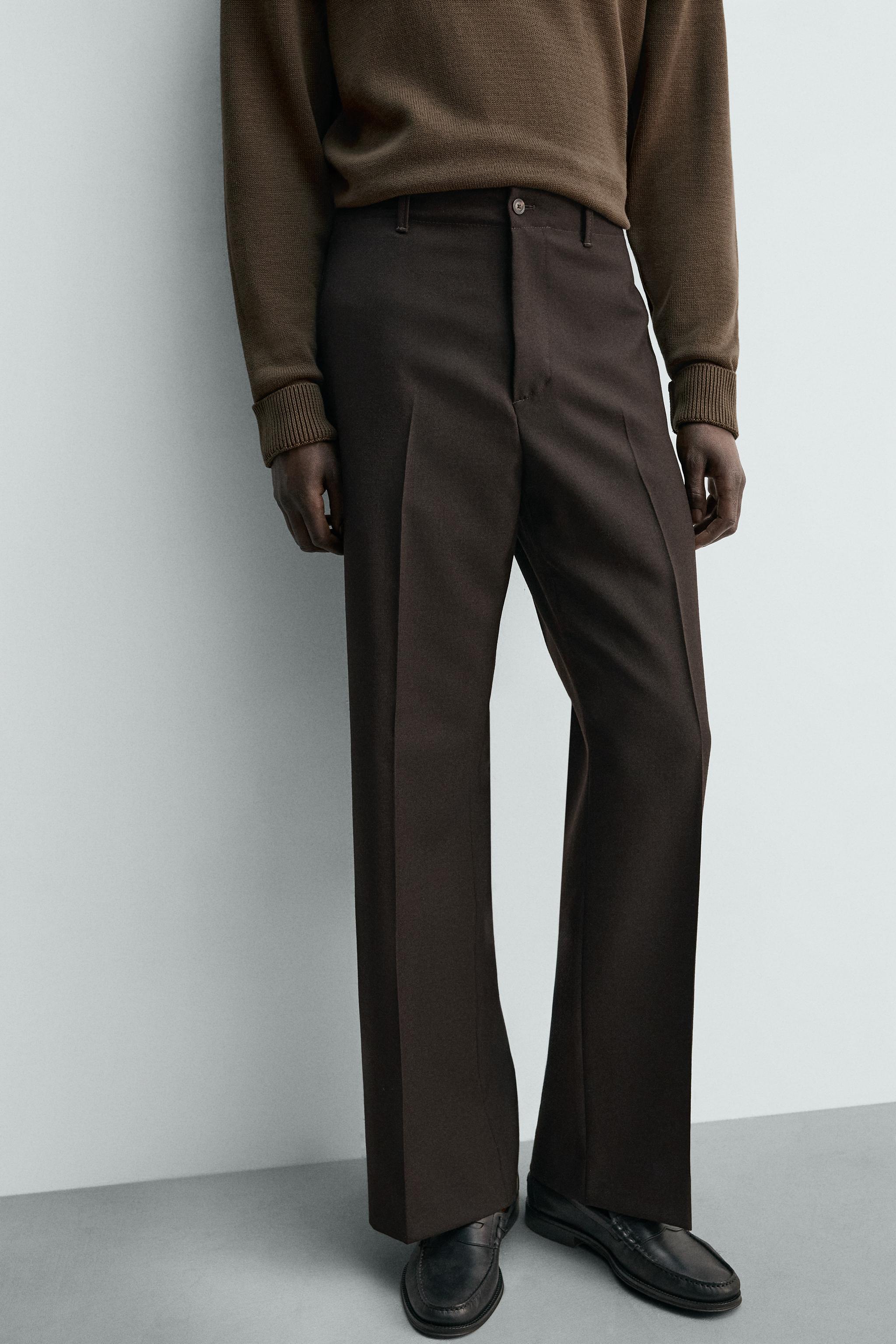 100% WOOL FLARE FIT PANTS