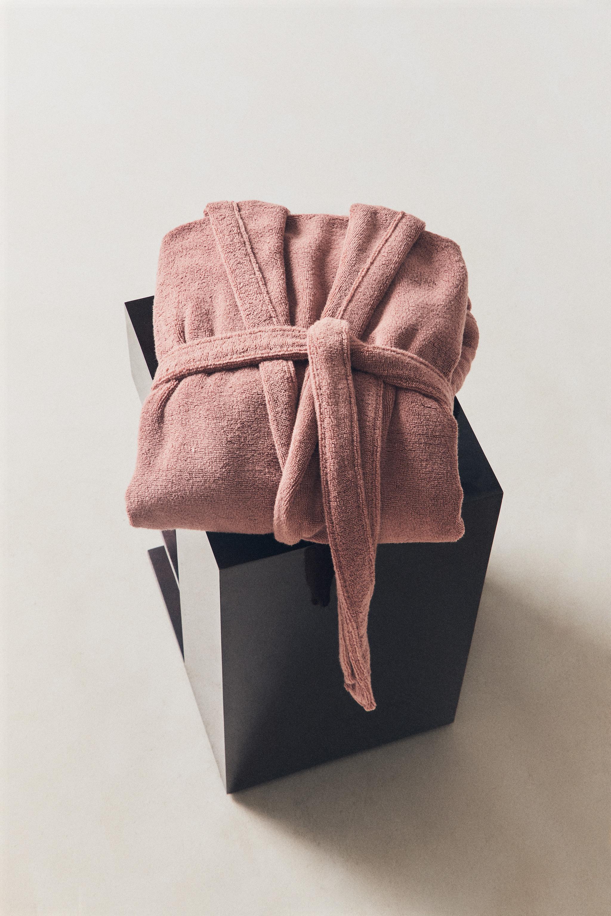 EXTRA SOFT HOODED BATHROBE (380 GXM²) — Dark russet