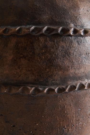 LARGE TERRACOTTA VASE - Khaki by Zara - Image 4