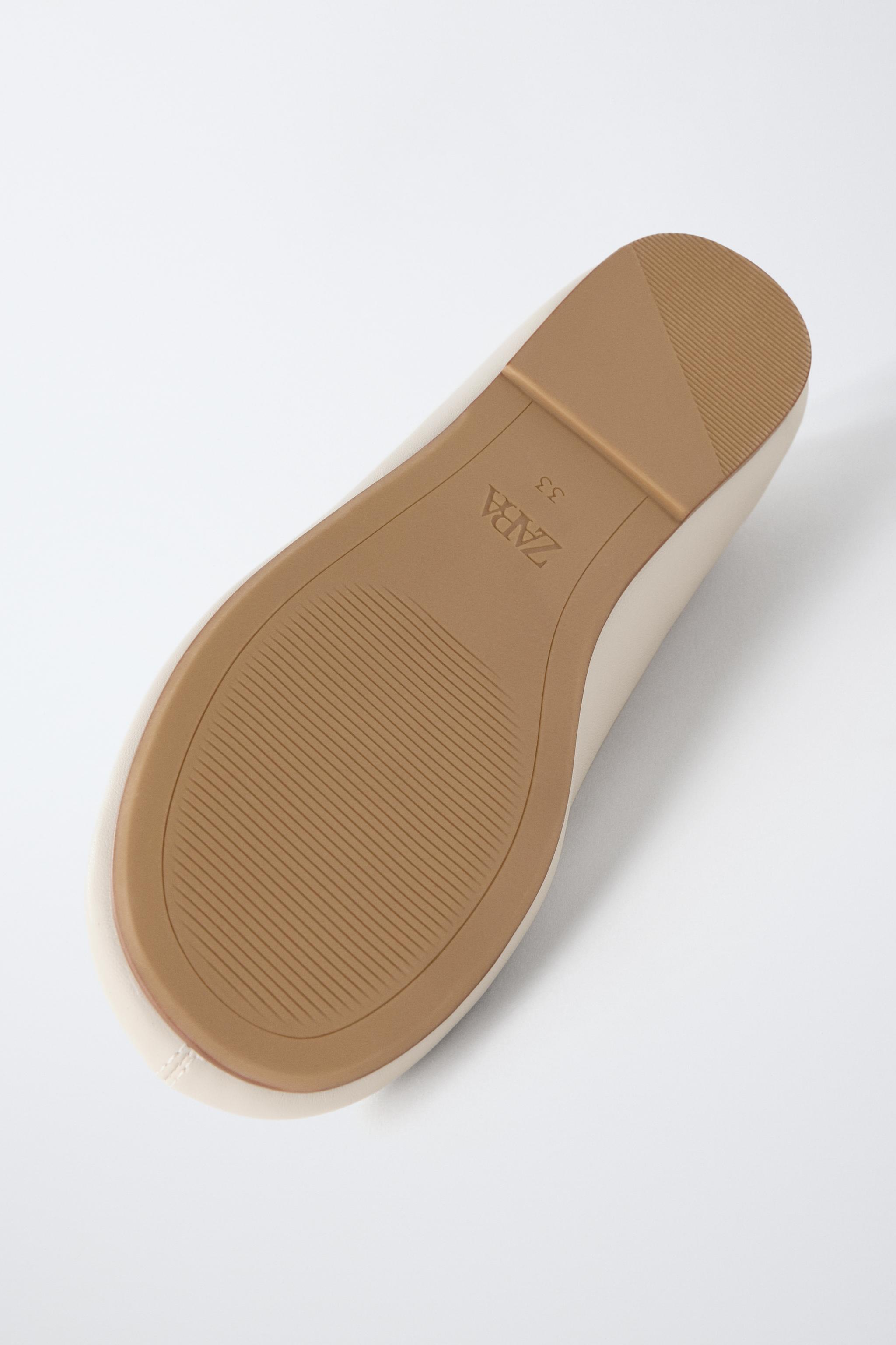Обувь Zara BALLET FLATS WITH METALLIC DETAIL — фото 7