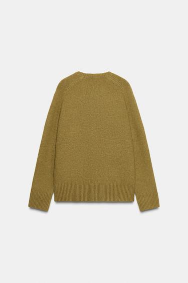 PULL EN MAILLE À BOUTONS - Vert moyen de Zara - Image 6
