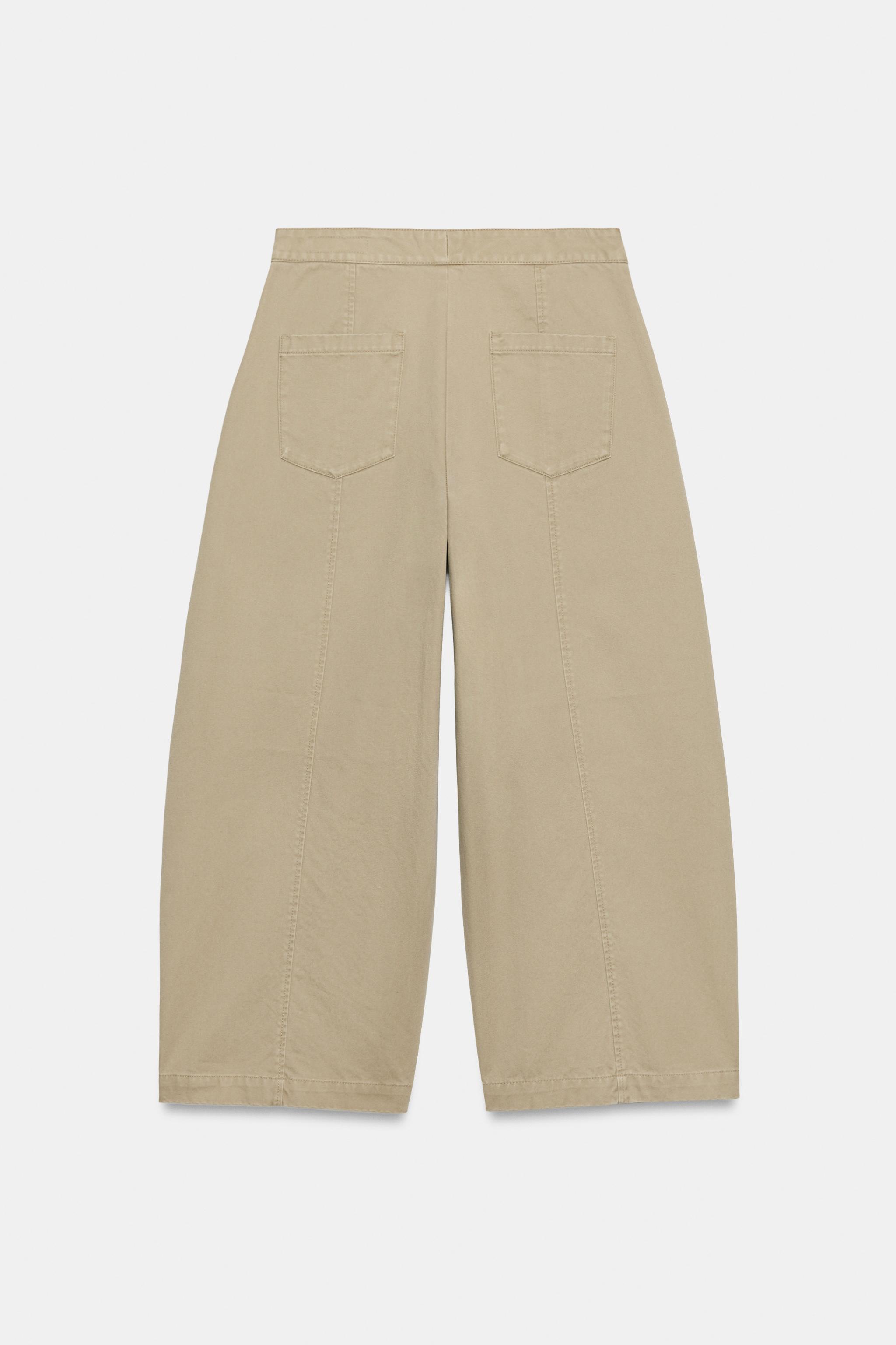 Женские брюки Zara VOLUMINOUS CULOTTE TROUSERS — фото 7