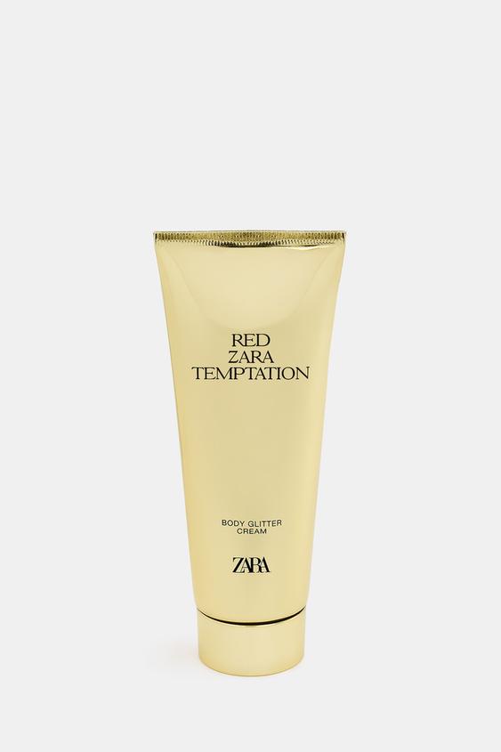 RED ZARA TEMPTATION BODY GLITTER CREAM 100ML (3.4 FL. OZ).