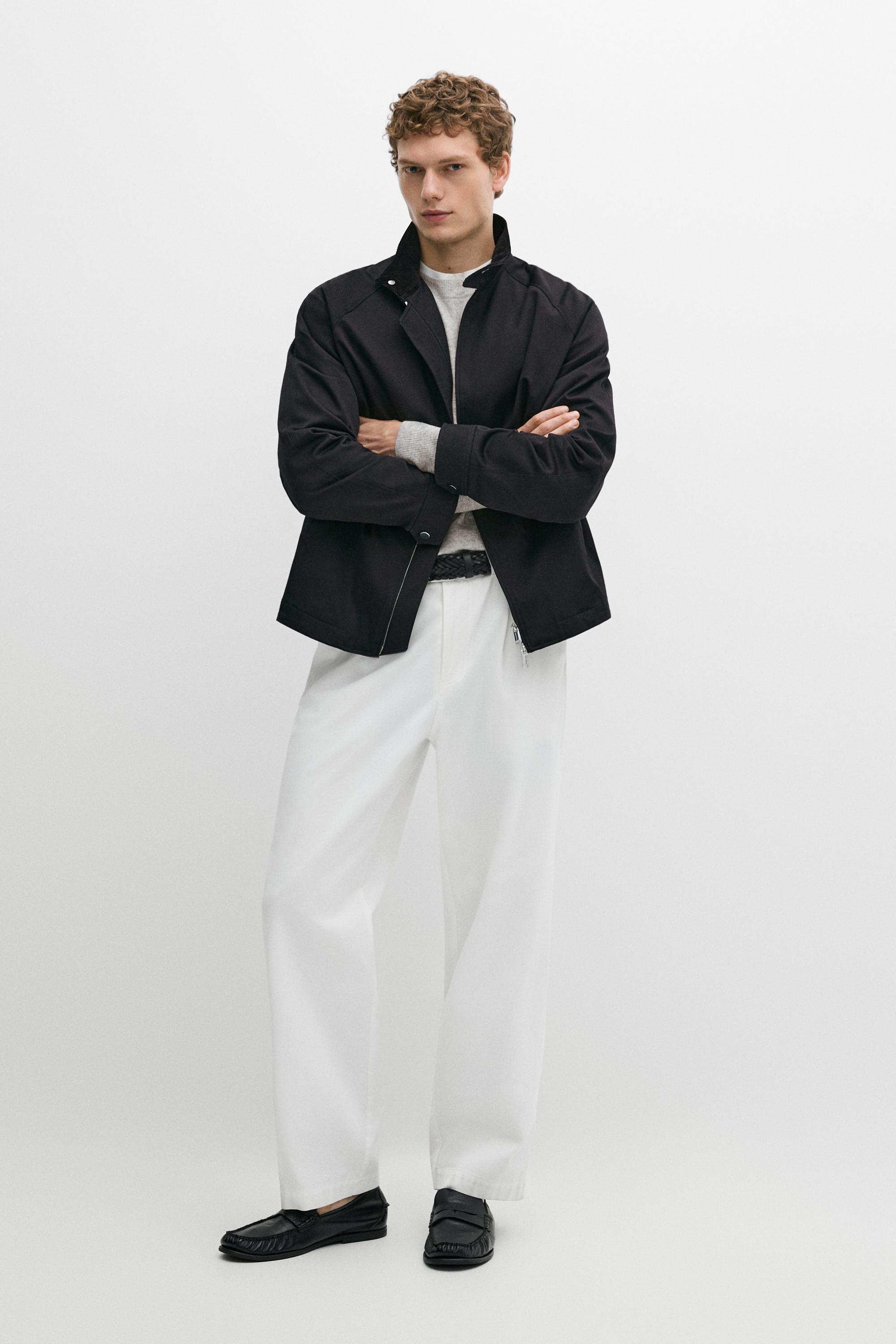 Bomber jacket with collar detail