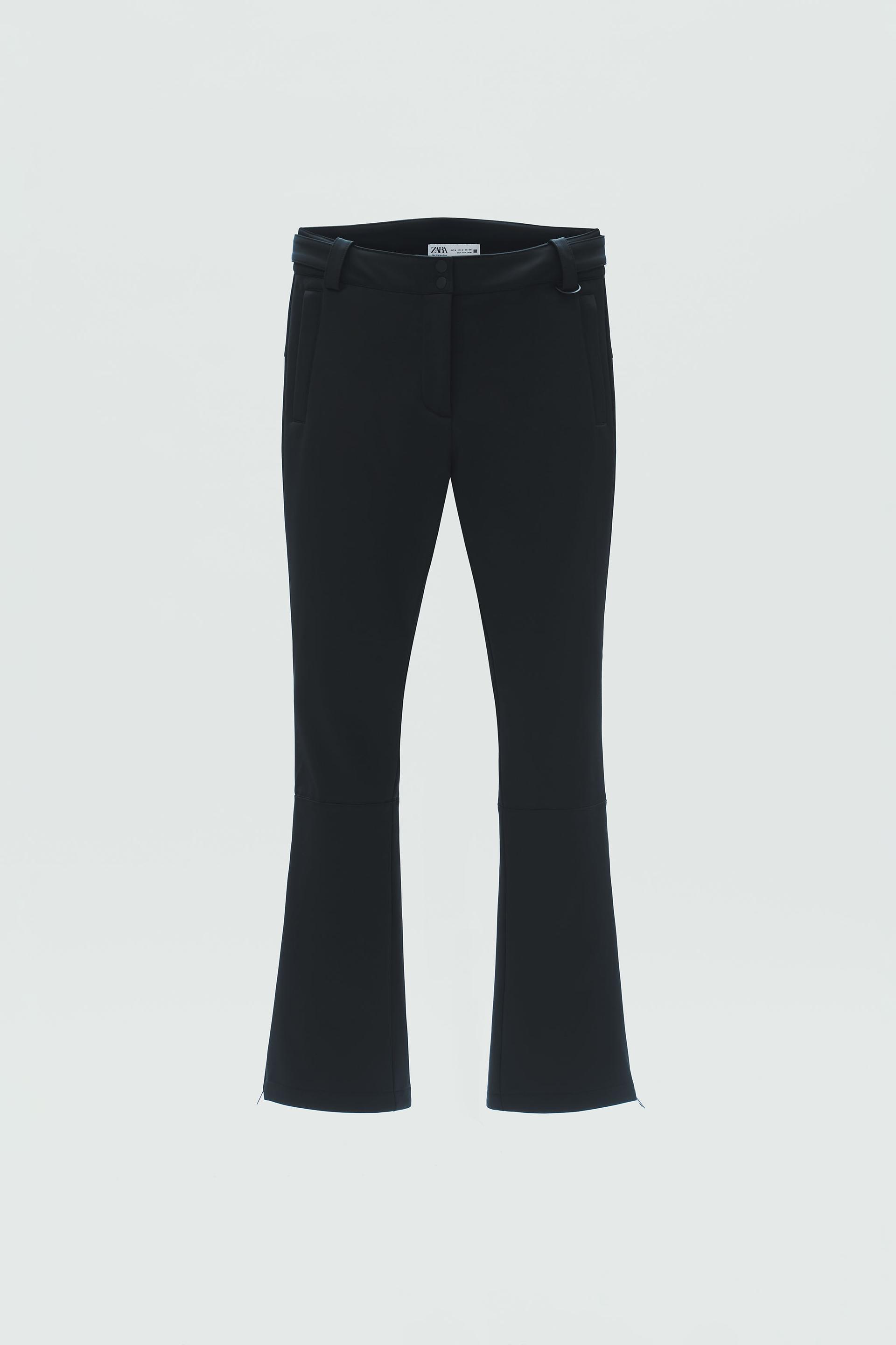 Zara Flared High Waisted Pants - Dress Work Pants - Black