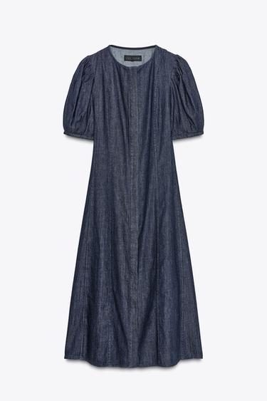 ROBE EN JEAN ZW COLLECTION - Bleu de Zara - Image 4