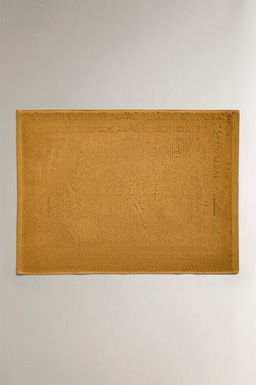NON-SLIP COTTON BATH MAT - Mustard by Zara - Image 0