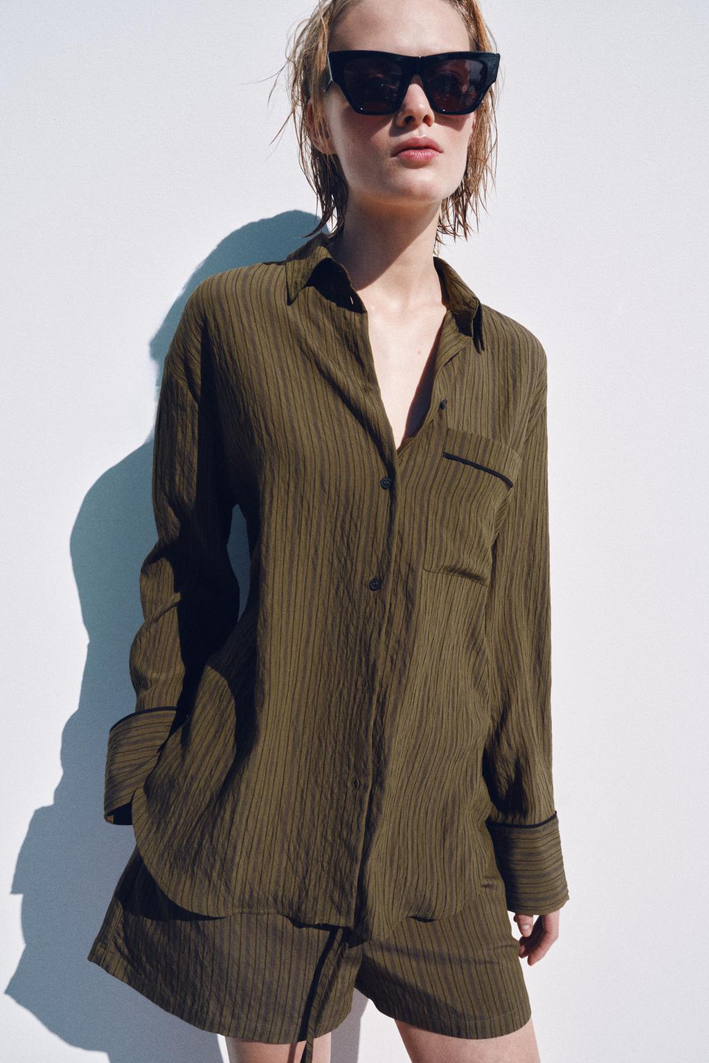 ZW COLLECTION FLOWY STRIPED SHIRT - image 2