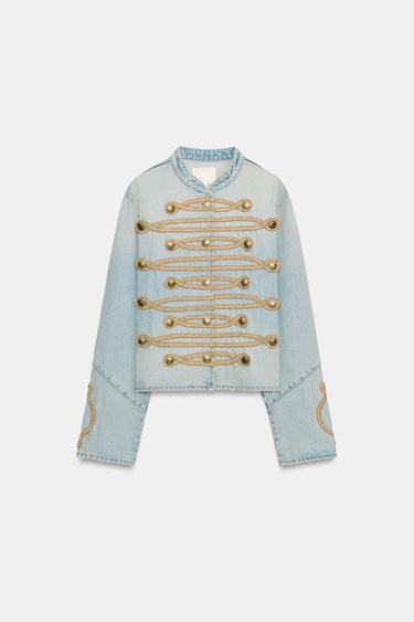 VESTE EN JEAN TRF À BOUTONS - Bleu clair de Zara - Image 6