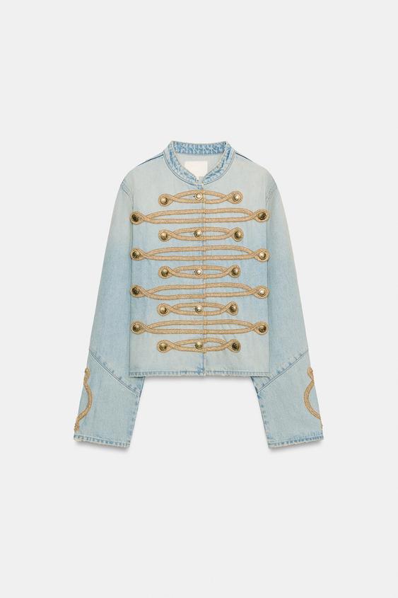 VESTE EN JEAN TRF À BOUTONS - Bleu clair de Zara - Image 6