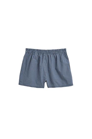 Zara LIMITED EDITION CHECKERED POPLIN BOXERS - Multicolored