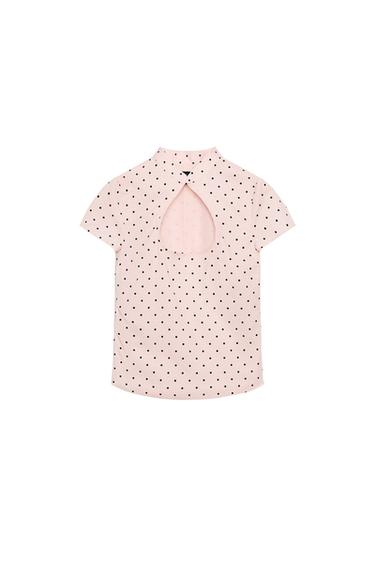 TOP JAKË OFICERI ME ÇARJE DHE PIKA - Rozë e zbehtë nga Zara