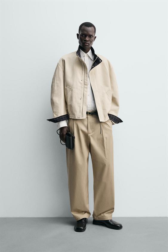 PLEATED WIDE FIT PANTS